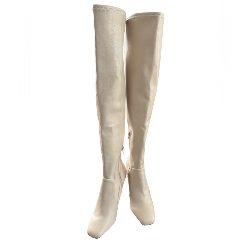 Gianni Bini Cream Over-the-Knee Boots | Size 8.5